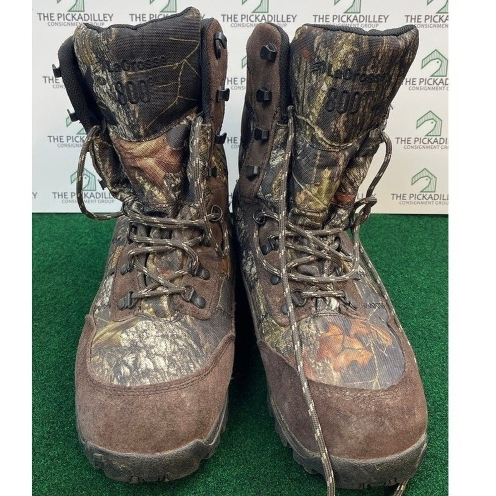 Lacrosse Silencer HD 8" MOBU 800G Camo Hunting Boots Mens 10.5 541013 Brown